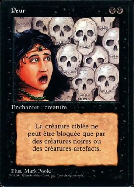 Peur, carte Magic FBB 111 — extension Foreign Black Border