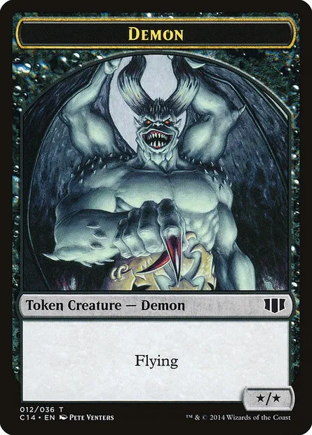 Demon, carte Magic TC14 12 — extension Commander 2014 Tokens