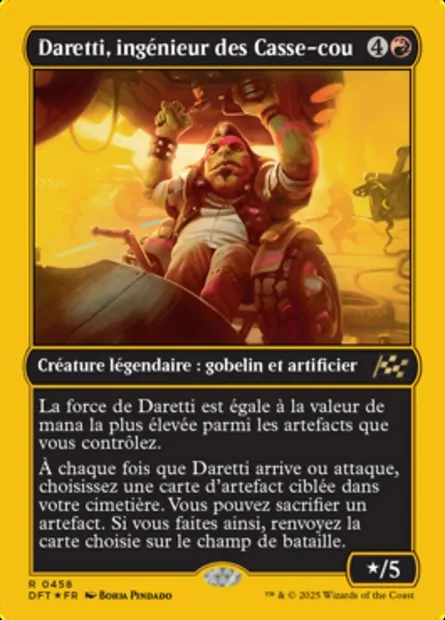 Daretti, ingénieur des Casse-cou, carte Magic DFT 458 — extension Aetherdrift