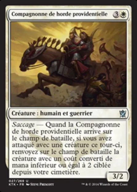 Compagnonne de horde providentielle, carte Magic KTK 27 — extension Les Khans de Tarkir