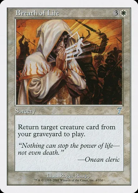 Souffle de vie, carte Magic 7ED 4 — extension Septième Edition