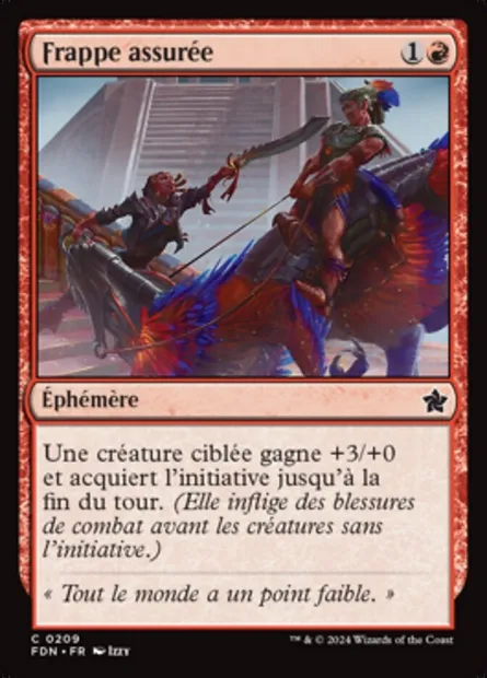 Frappe assurée, carte Magic FDN 209 — extension Foundations