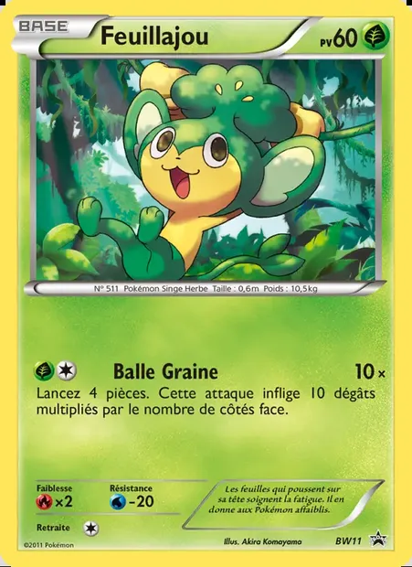 Feuillajou, carte Pokémon BW 11 — extension Promo BW