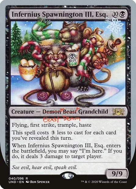 Infernius Spawnington III, Esq., carte Magic UND 40 — extension Unsanctioned