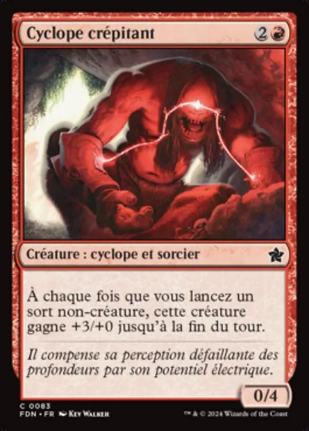 Cyclope crépitant, carte Magic FDN 83 — extension Foundations