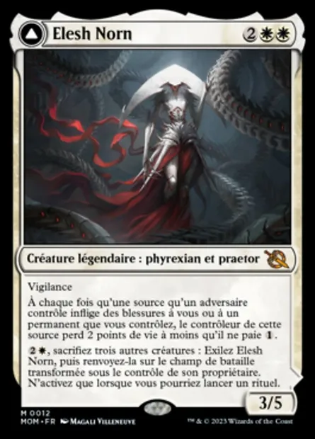 Elesh Norn // Les Gravures d'argent, carte Magic MOM 12 — extension L'invasion des machines
