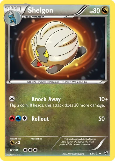 Shelgon, Pokémon card PLB 63 — Plasma Blast set