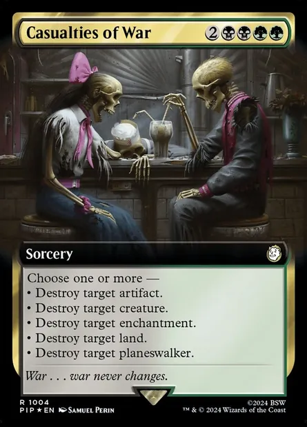Victimes de la guerre, carte Magic PIP 1004 — extension Fallout