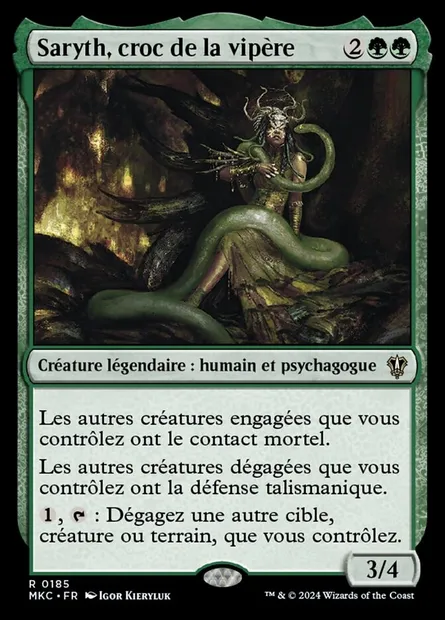 Saryth, croc de la vipère, carte Magic MKC 185 — extension Murders at Karlov Manor Commander