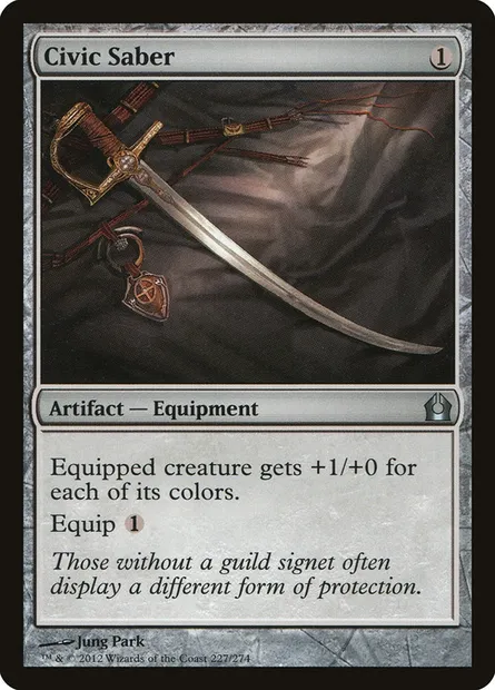 Civic Saber, Magic card RTR 227 — Return to Ravnica set