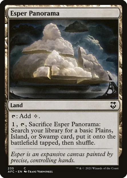 Esper Panorama, Magic card AFC 235 — Forgotten Realms Commander set