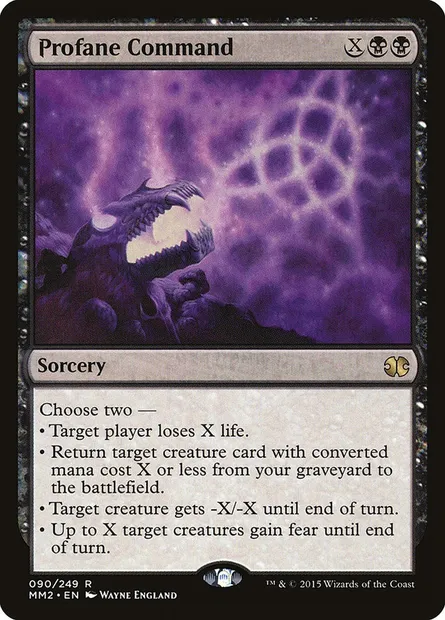 Profane Command, Magic card MM2 90 — Modern Masters 2015 set