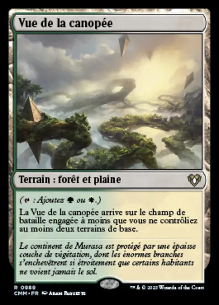 Vue de la canopée, carte Magic CMM 989 — extension Commander Masters