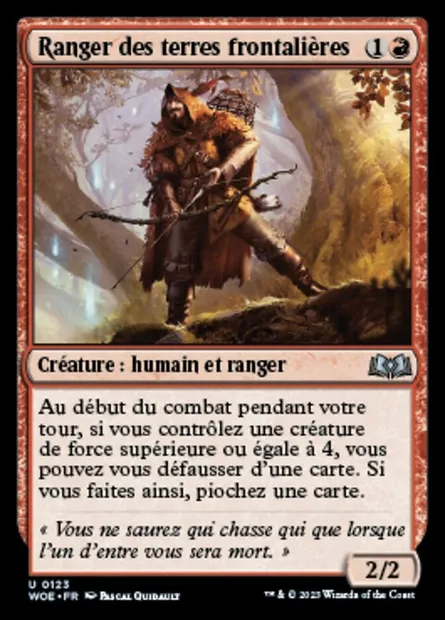 Ranger des terres frontalières, carte Magic WOE 123 — extension Wilds of Eldraine