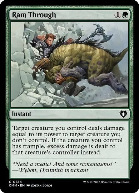 Ram Through, Magic card CMM 314 — Commander Masters set