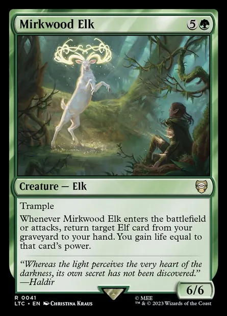 Mirkwood Elk, Magic card LTC 41 — Tales of Middle-earth Commander set