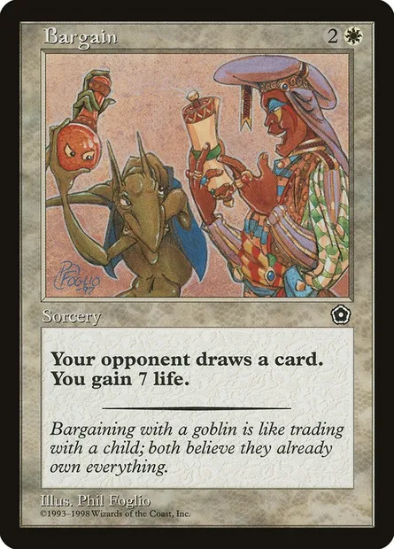 Bargain, Magic card P02 14 — Portal Second Age set