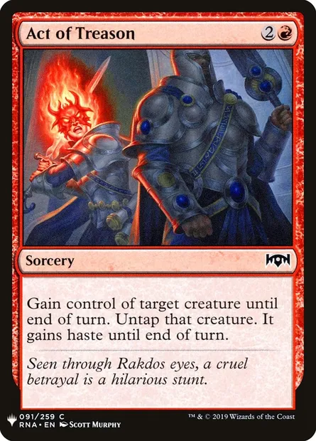 Act of Treason, Magic card PLST RNA-91 — The List set