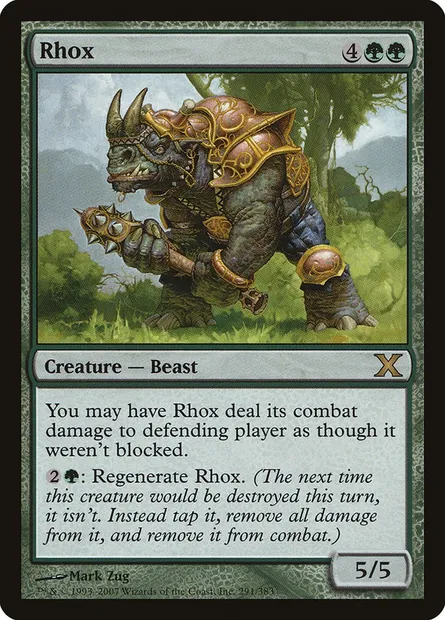 Rhox, Magic card 10E 291 — Tenth Edition set