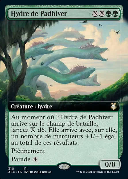 Hydre de Padhiver, carte Magic AFC 310 — extension Forgotten Realms Commander