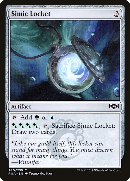 Simic Locket, Magic card RNA 240 — Ravnica Allegiance set