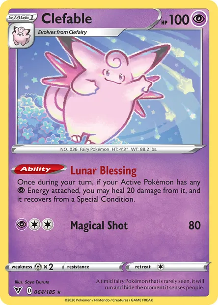 Clefable, Pokémon card VIV 64 — Vivid Voltage set