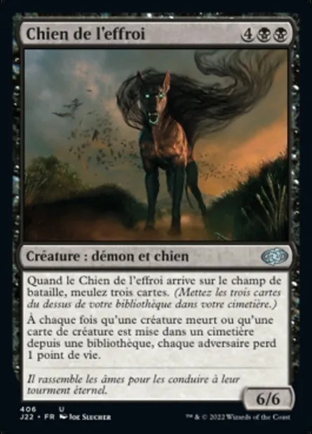 Chien de l'effroi, carte Magic J22 406 — extension Jumpstart 2022