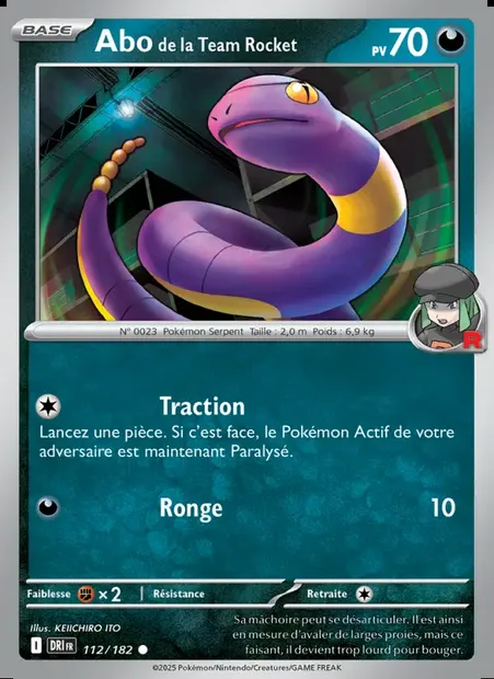 Abo de la Team Rocket, carte Pokémon DRI 112 — extension Rivalités Destinées