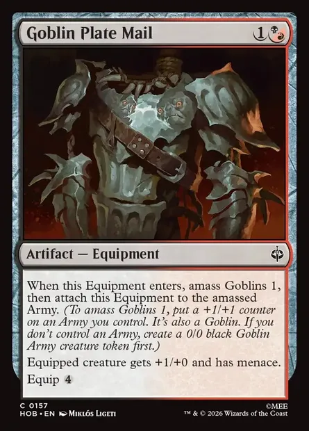 Goblin Plate Mail, Magic card HOB 157 — The Hobbit set