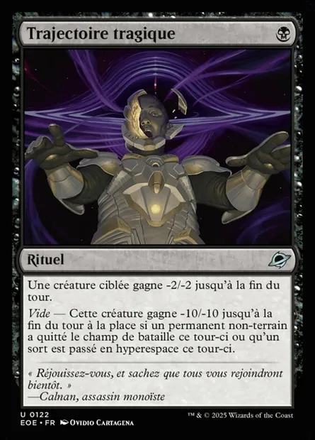Trajectoire tragique, carte Magic EOE 122 — extension Edge of Eternities