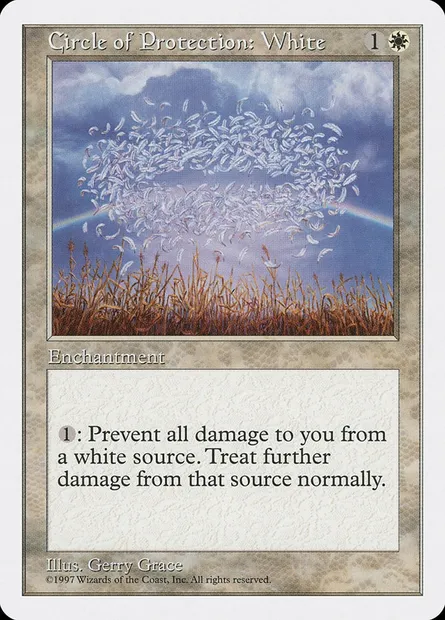 Circle of Protection: White, Magic card 5ED 21 — Fifth Edition set