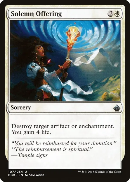 Offrande solennelle, carte Magic BBD 107 — extension Battlebond