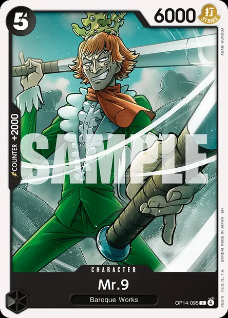 Mr.9, One Piece card OP14-095 — THE AZURE SEA’S SEVEN set
