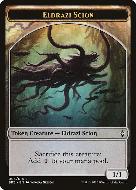 Eldrazi Scion, carte Magic TBFZ 3 — extension Battle for Zendikar Tokens