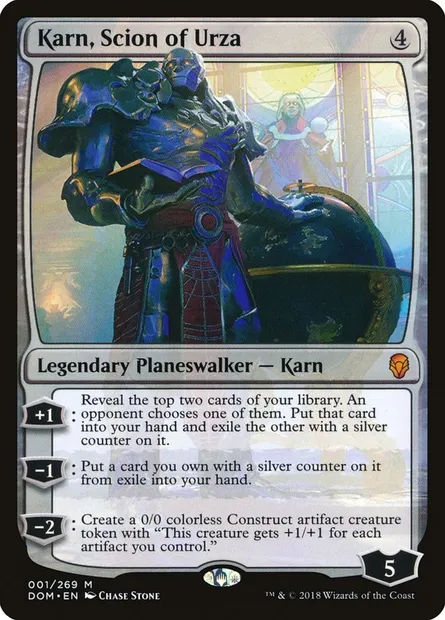Karn, Scion of Urza, Magic card DOM 1 — Dominaria set