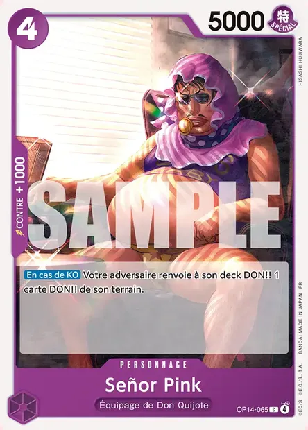 Señor Pink, carte One Piece OP14-065 — extension LES SEPT DE LA MER D'AZUR