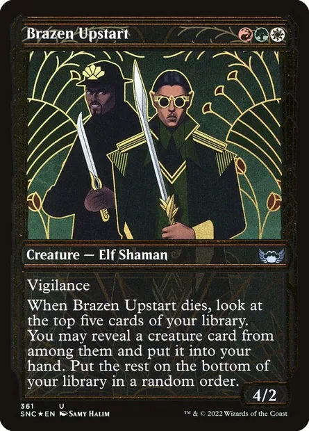 Brazen Upstart, Magic card SNC 361 — Streets of New Capenna set