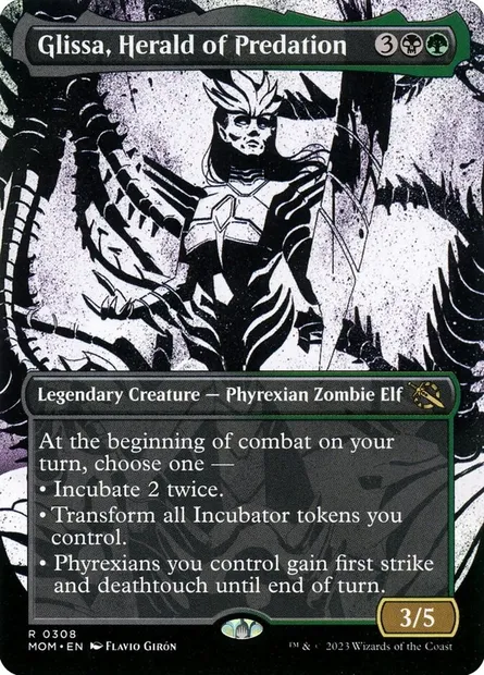 Glissa, Herald of Predation, Magic card MOM 308 — March of the Machine set