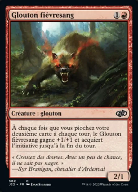 Glouton fièvresang, carte Magic J22 502 — extension Jumpstart 2022