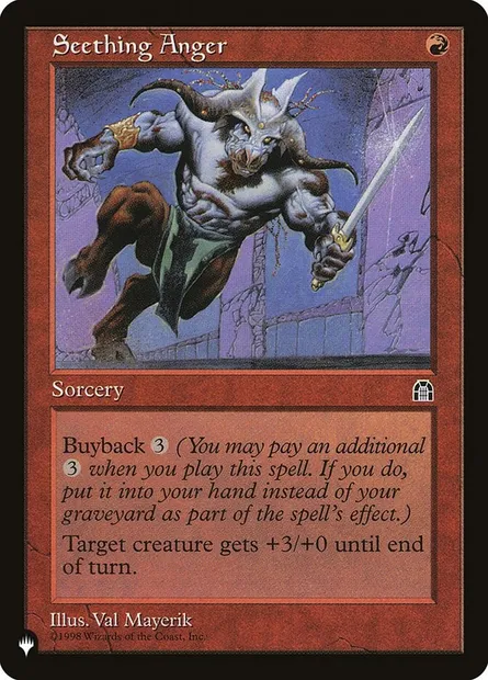 Seething Anger, Magic card PLST STH-96 — The List set