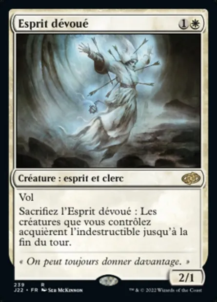 Esprit dévoué, carte Magic J22 239 — extension Jumpstart 2022