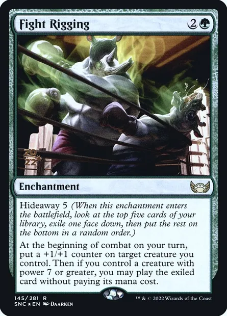 Combat truqué, carte Magic PSNC 145s — extension Streets of New Capenna Promos