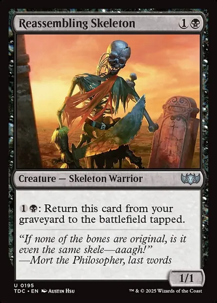 Reassembling Skeleton, Magic card TDC 195 — Tarkir: Dragonstorm Commander set