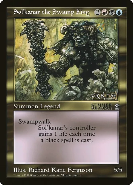 Sol'kanar the Swamp King, Magic card OLEP 15 — Oversized League Prizes set