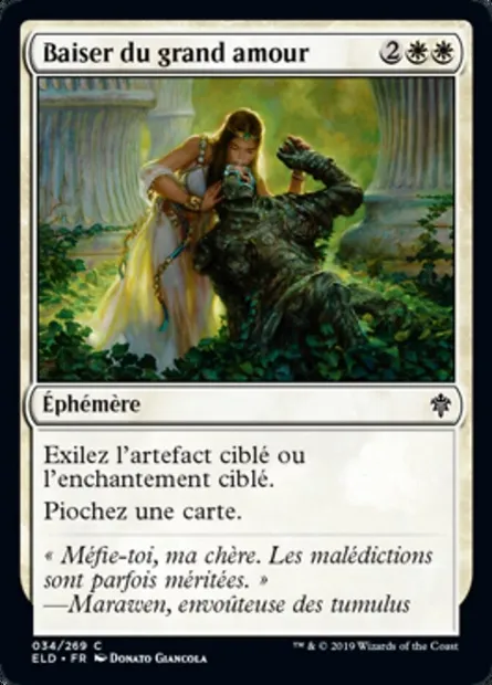Baiser du grand amour, carte Magic ELD 34 — extension Throne of Eldraine