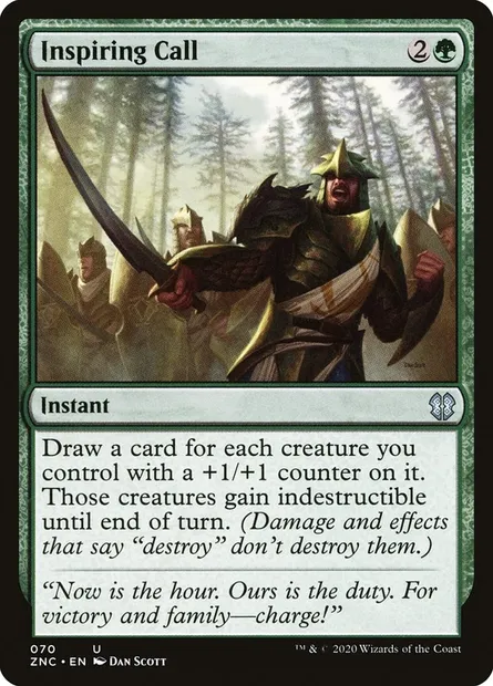 Inspiring Call, Magic card ZNC 70 — Zendikar Rising Commander set