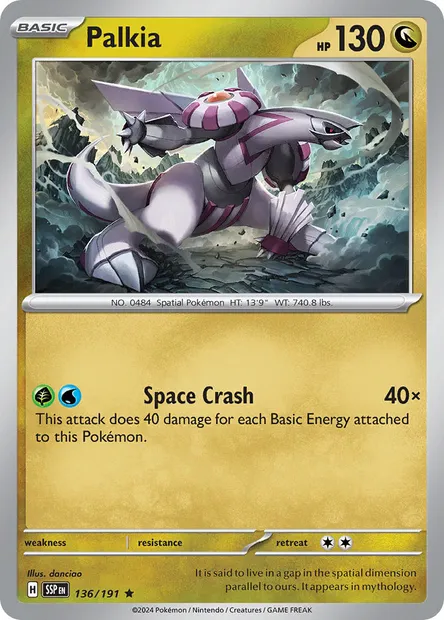 Palkia, Pokémon card SSP 136 — Surging Sparks set