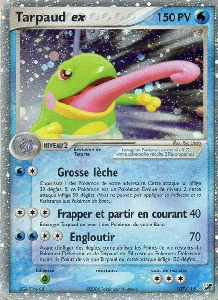 Tarpaud ex, carte Pokémon UF 107 — extension EX Forces Cachées
