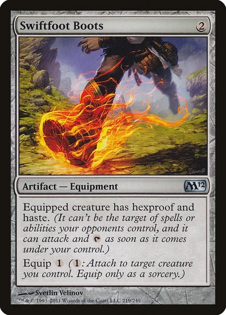 Swiftfoot Boots, Magic card M12 219 — Magic 2012 set