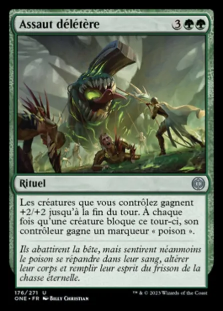 Assaut délétère, carte Magic ONE 176 — extension Tous Phyrexians